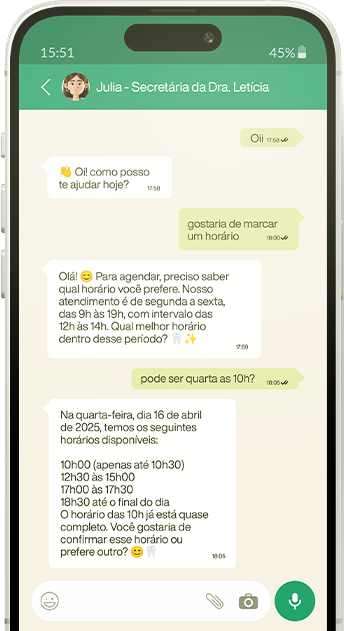 Celular com mensangens da Julia.